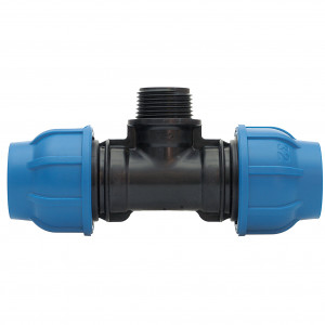 Teu compresiune filet exterior PEHD