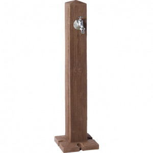 Cismea apa tip stalp cu robinet Wood, culoare lemn inchis